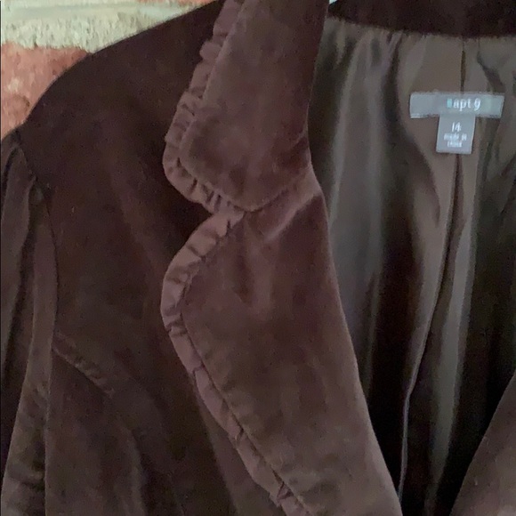 Brown Velvet Blazer - Picture 6 of 10